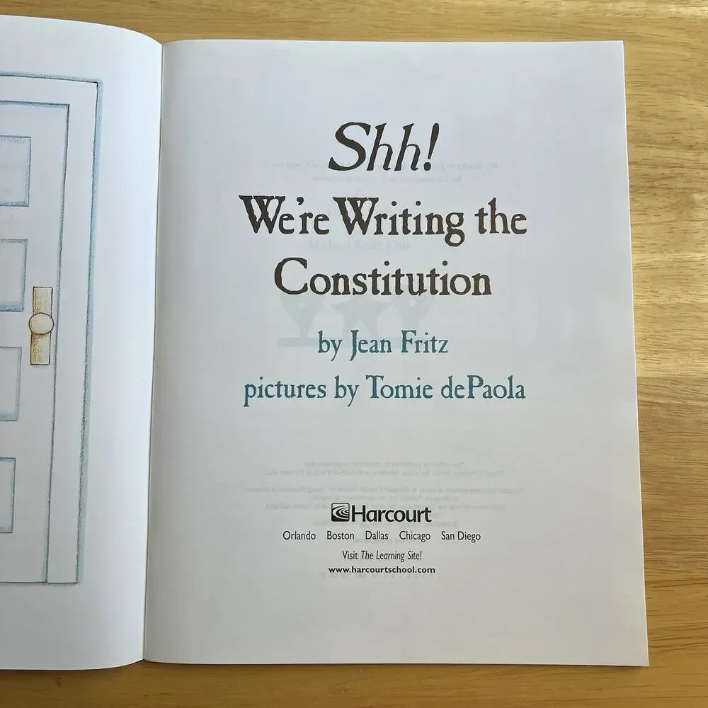 Shh! We're Writing the Constitution Paperback Book by Jean Fritz Grade 4